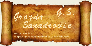 Grozda Sanadrović vizit kartica